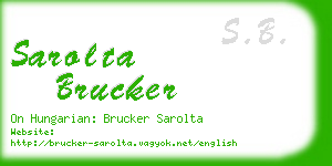 sarolta brucker business card